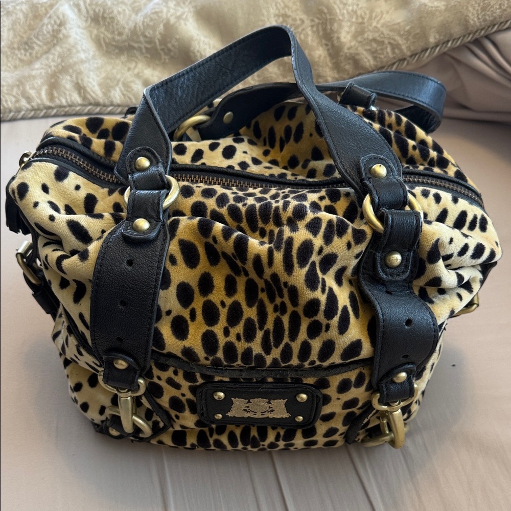 Juicy Couture Leopard Print Women's Bag with Black Accents